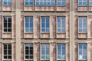 facade of buildings in the city of Le Havre, in Normandy