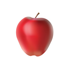 Illustration of a fresh and juicy red apple