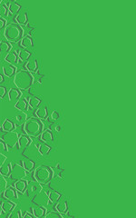 Arabic arabesque design greeting card for Ramadan Kareem. Islamic ornamental monochrome detail of mosaic. Vector illustration.