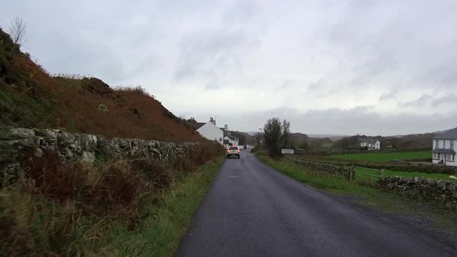 POV Driving in Islay Scotland on a Cloudy Day