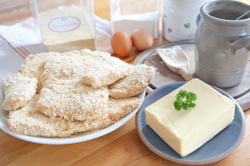 frisch paniertes Cordon Bleu