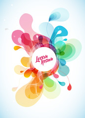 Abstract colored flower background with circles.