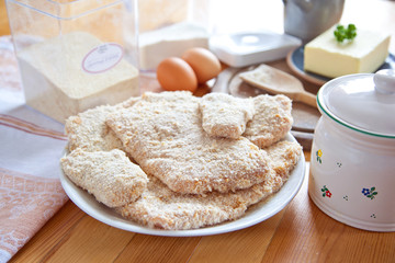 frisch paniertes Cordon Bleu