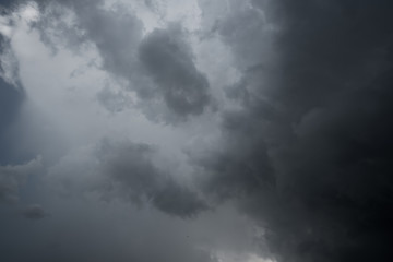 dark storm clouds with background,Dark clouds before a thunder-storm.