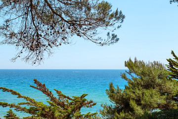 Fototapeta na wymiar Mediterranean sea landscape. Lloret de Mar, Costa Brava, Spain.