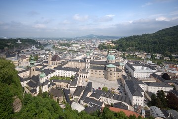 Fototapeta na wymiar View at Salzburg from Hohensalzburg Fortress