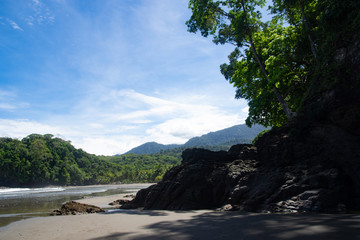 Fototapeta na wymiar Secluded Beach on Osa Peninsula, Costa Rica