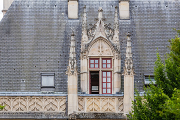 facade of old houses in the city of Rouen