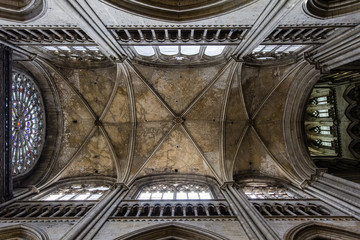 inside the cathedral Notre-Dame of Rouen