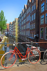 Fototapeta na wymiar picturesque cityscapes of Amsterdam