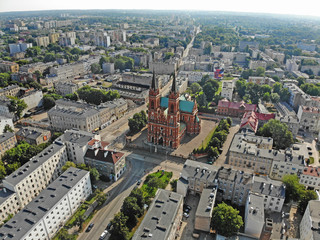 Łódź, Polska- widok na Plac Kościelny.