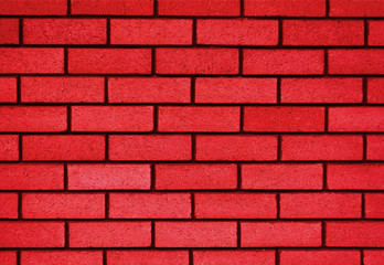 Abstract weathered texture stained old stucco light gray and aged paint red brick wall background...