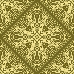 Fashion design Print with Mandala floral pattern. Vector illustration