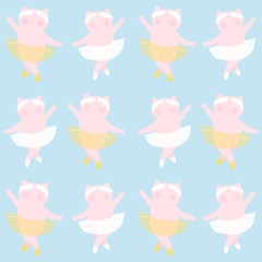 cat balet pattern © Annakristal