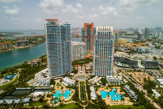 Aerial Miami Beach Continuum Towers