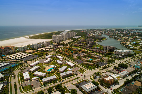 Marco Island residential neighborhoods aerial image
