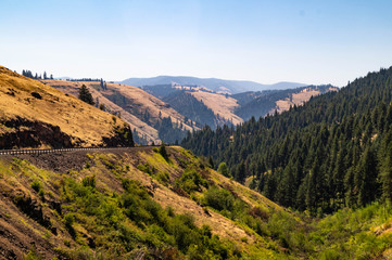 Fototapeta na wymiar Snake River scenic byway in northeastern Oregon in the Wallowa-Whitman National Forest