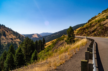 Hell's Canyon Scenic Byway in northeastern Oregon in the Wallowa-Whitman National Forest