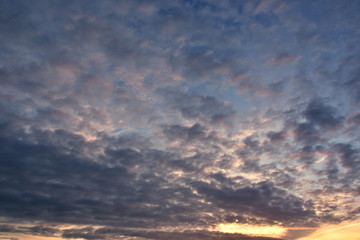 Beautiful color, clouds at dawn