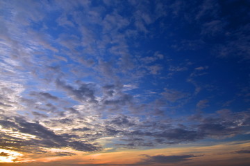 Naklejka na ściany i meble Beautiful color, clouds at dawn