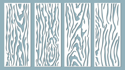 Vector illustration. Decorative panel lines, laser cutting. cut wooden panel.