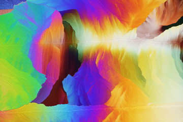 Colorful micro crystals in polarized light