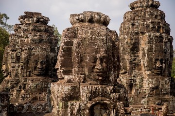Cambodia temple faces