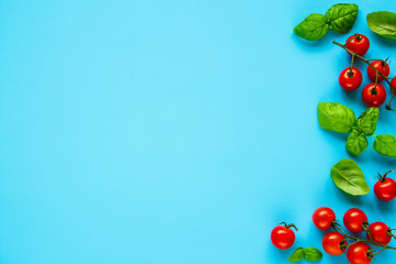 Tomatoes and basil frame