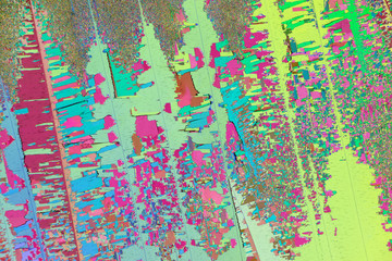 Colorful micro crystals in polarized light