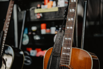 Fototapeta premium Gitarre Backstage