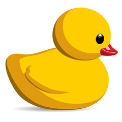 Rubber Duck Toy Vector Illustration