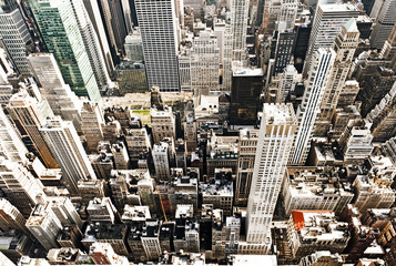 Blick vom Empire State Building Richtung Süden Manhattan, New York City, New York, Vereinigte Staaten von Amerika, USA