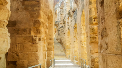 Amphitheatre of El Jem is an oval amphitheatre in the city of Thysdrus, El Djem, Tunisia. It is listed by UNESCO since 1979 as a World Heritage Site.