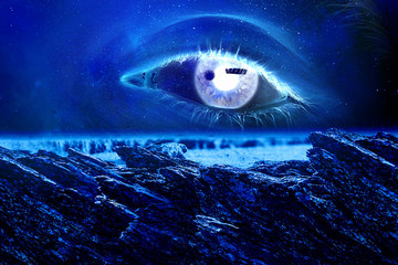 Space abstract backdrop