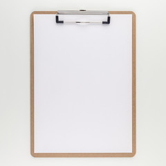Empty clip board with copy space mock up template