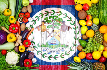 Fototapeta na wymiar Fresh fruits and vegetables from Belize