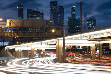 the road in the city