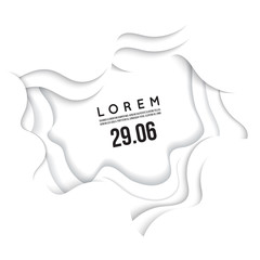 3D abstract background with white paper cut shapes. Vector design layout for business presentations, flyers, posters.