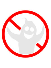 zeichen symbol verboten schild gespenst geist lachen süß niedlich frech comic cartoon clipart spuken horror monster grusel halloween