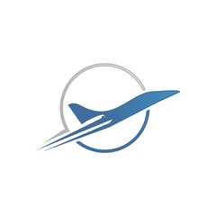private jet plane logo template