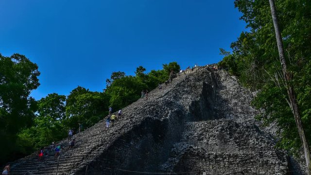 Times lapse of Coba ruins in Tulum, Mexico
