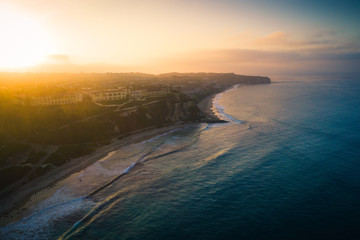 Aerial View of Dana Point Coastline at Sunrise - obrazy, fototapety, plakaty