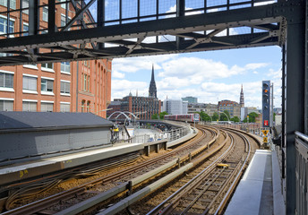 Elevated railway station Baumwall