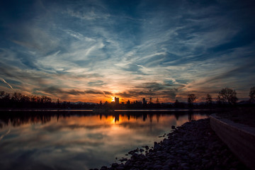 Colorful sunset in the Denver City Park  © EG Images