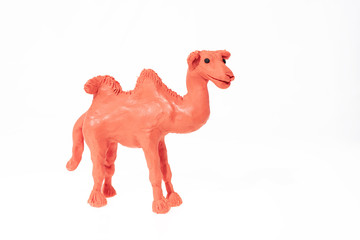 Plasticine artwork. Handmade camel.
