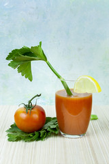 Tomato juice with celery