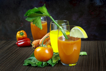 Variety of fruit juice