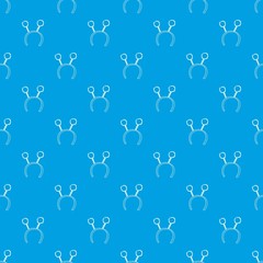 Headband with ears pattern vector seamless blue repeat for any use