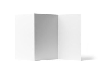 folded leaflet white blank paper template book