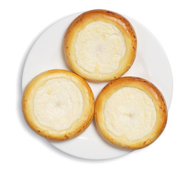 Fresh buns with curd